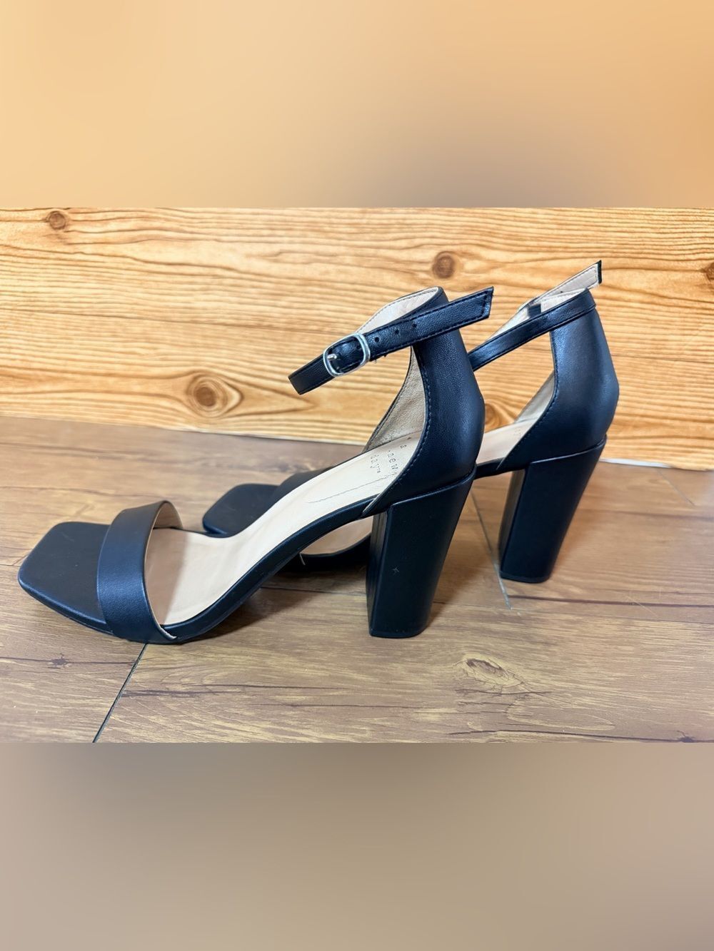 A New Day Classic Black Block Heels Size 9.5 Timeless Wedding Bridesmaid